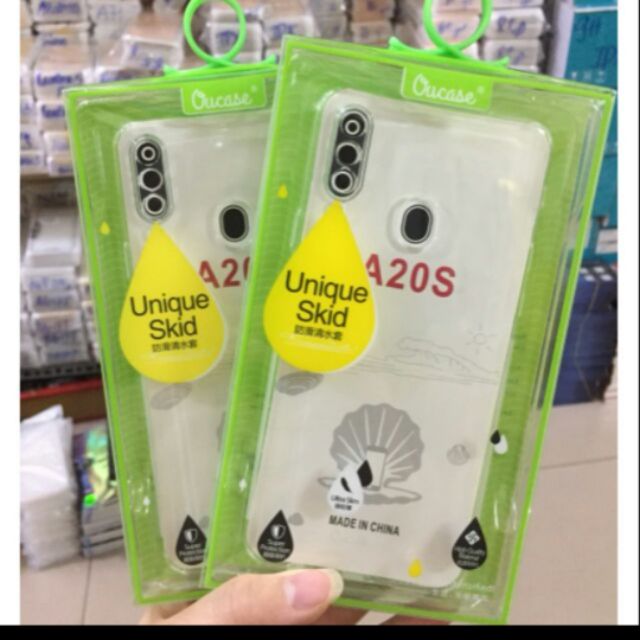 Ốp lưng dẻo Oucase trong suốt cho samsung A20S hàng cao cấp