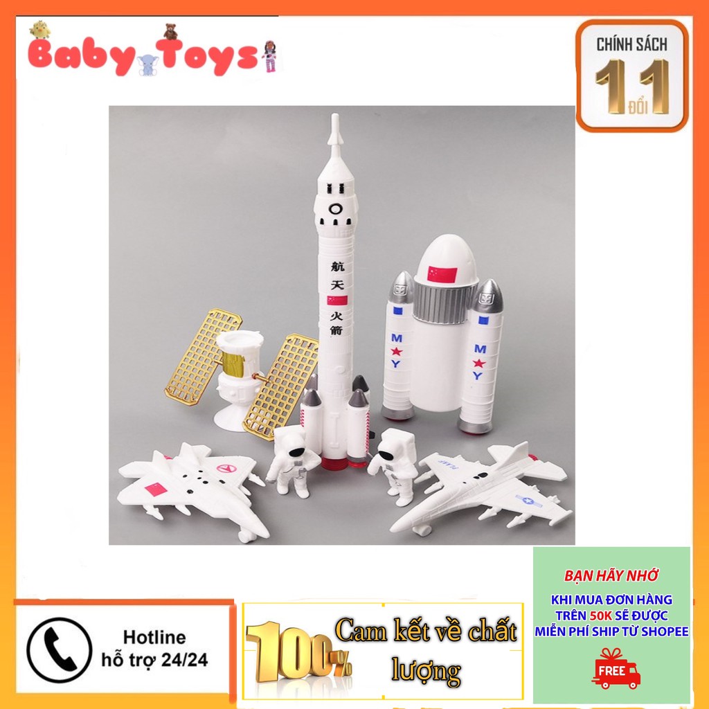 Set 7 Mô Hình Đồ Chơi Tên Lửa . Phi Hành Gia