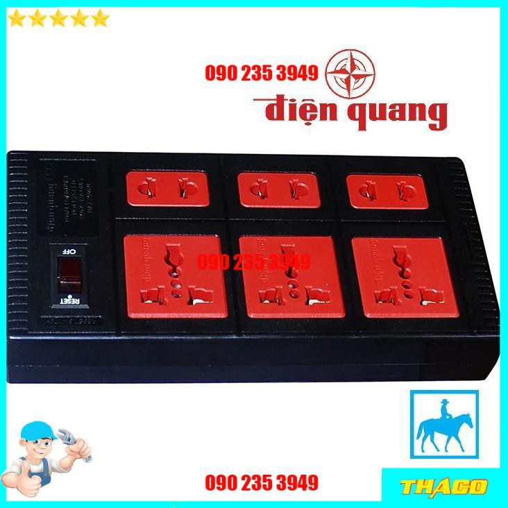 Ổ Cắm Điện Quang 6 Lỗ Dây 2 mét ECO ĐQ ESK 2BR 6ECO Đsg