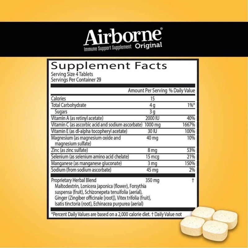 Airborne Immune Support Supplement 116v (Cam)