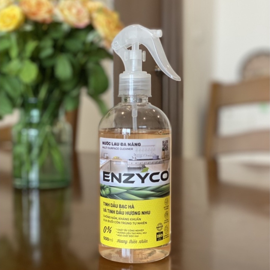 Combo Nước Lau Sàn, Nước Lau Đa Năng, Nước Tẩy Bồn Cầu Sinh Học ENZYCO Từ Dứa Và Bồ Hòn An Toàn Dishwashing liquid