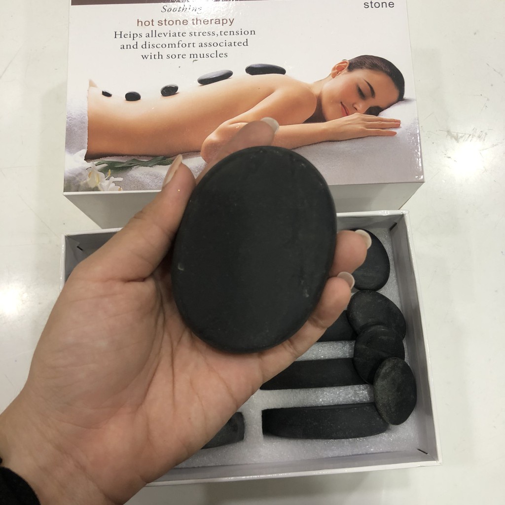 Bộ đá nóng 16 viên dùng massage đông y - lucy store thiết bị vật tư spa