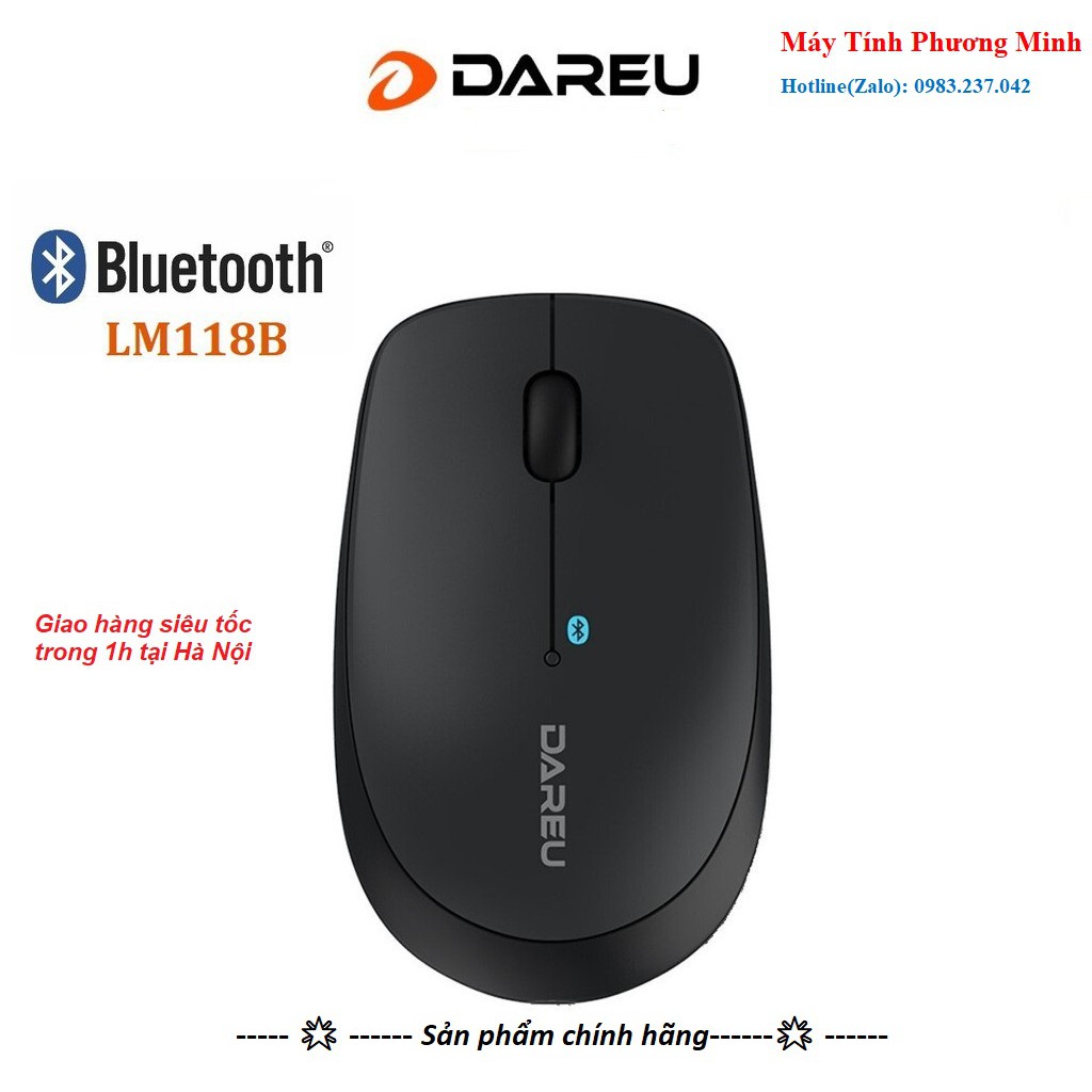 Chuột Không Dây và Bluetooth Dareu LM118B - Hàng Chính Hãng