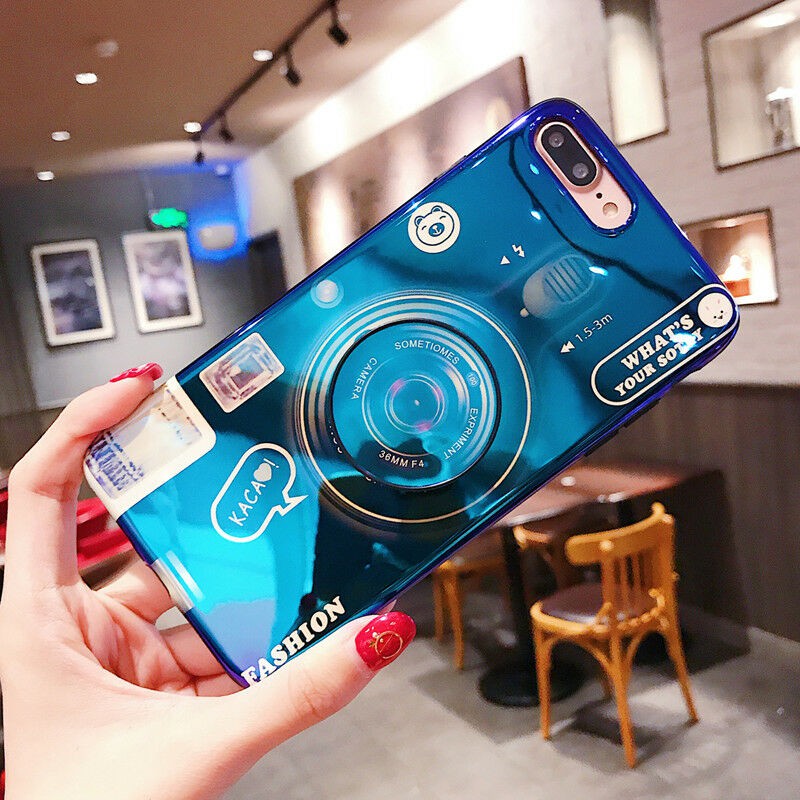 Ốp điện thoại bảo vệ cho iPhone 5 5S 6 6s 7 8 Plus XR X XS Max iPhone 11 pro max có đế đỡ kiểu camera