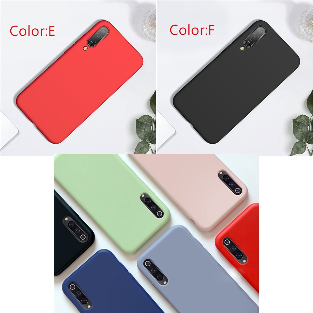 Ốp lưng silicone màu trơn chống sốc dành cho điện thoại Xiaomi Mi A3 A 3 MIA3 Lite A3Lite mia3lite