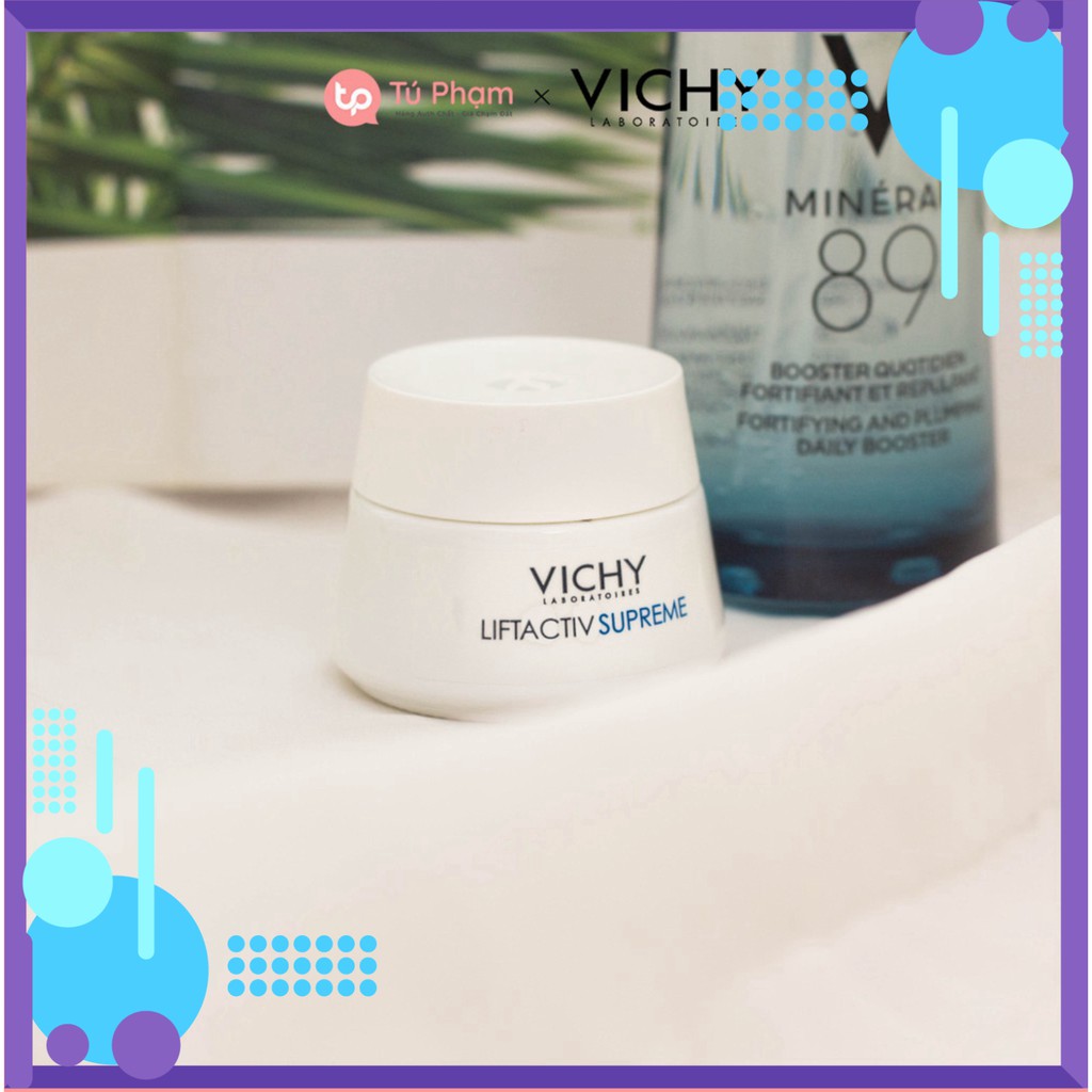 SALE MÙA HÈ Set Dưỡng Chất Khoáng Cô Đặc Vichy Mineral 89 Booster 50ml Tặng Kem Dưỡng Vichy Liftactiv Supreme 15ml SALE
