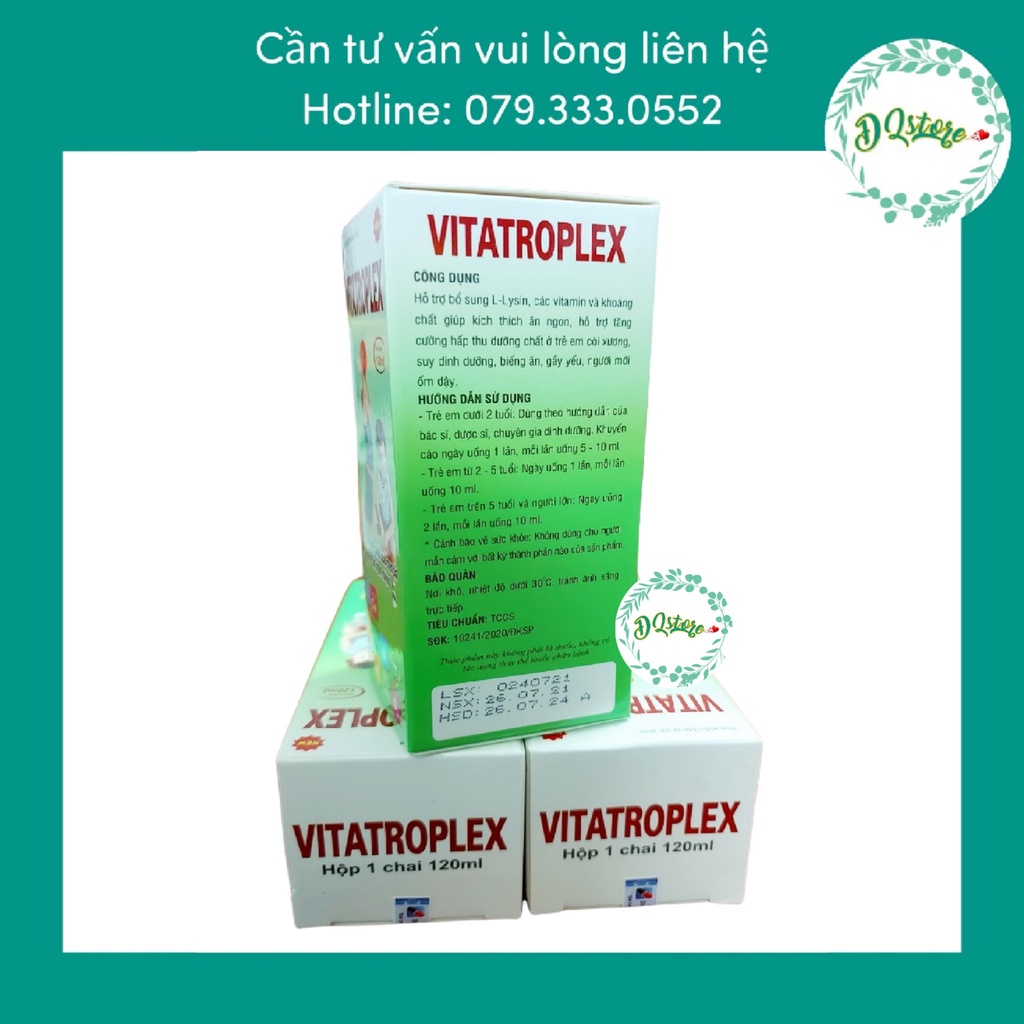 Siro Vitatroplex Bổ Sung Vitamin và Khoáng Chất Cho Trẻ Em 120ml, 100ml
