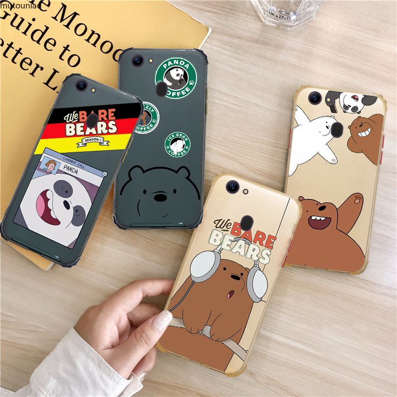 OPPO F5 A39 A57 A37 Neo 9 F7 A7 A5S F1S A5 A9 A8 A31 A91 F15 2020 Dumb Bear Pattern-2 Shockproof Soft Silicon Case Cover