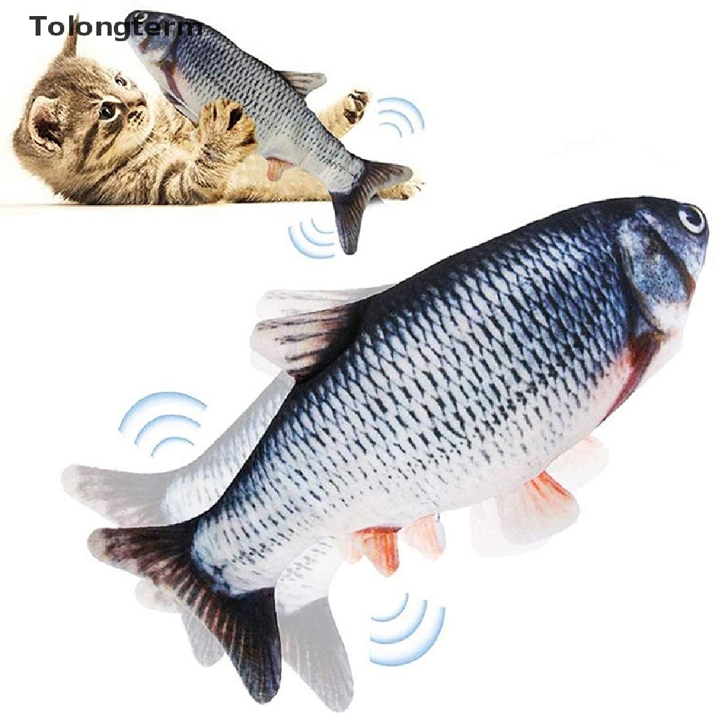 Đồ Chơi Hình Cá Điện Tử Sạc USB Vui Nhộn Cho Mèo Cưng