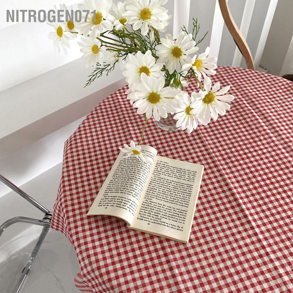 Nitrogen071 Nitrogen071 Khăn trải bàn Kẻ sọc Phông nền cotton chống bụi Trang trí nội thất cho văn phòng ký túc xá