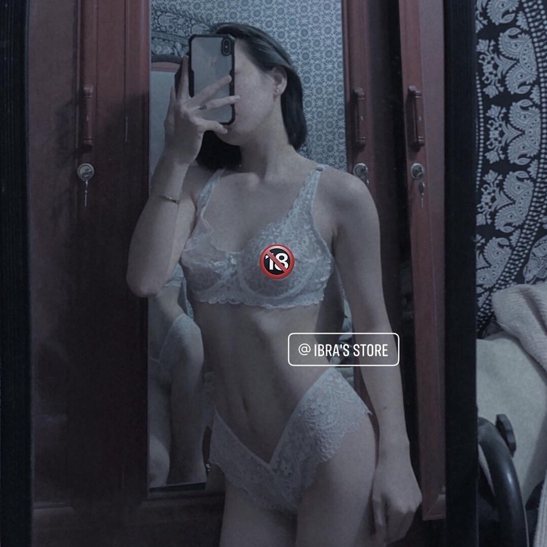 Full Set Ren Xuyên Thấu Đẹp Không Tì Vết, Bộ Đồ Lót Nữ Ren Xuyên Thấu, Áo Ngực, Quần Lót Ren Ibra's Store A1-i42