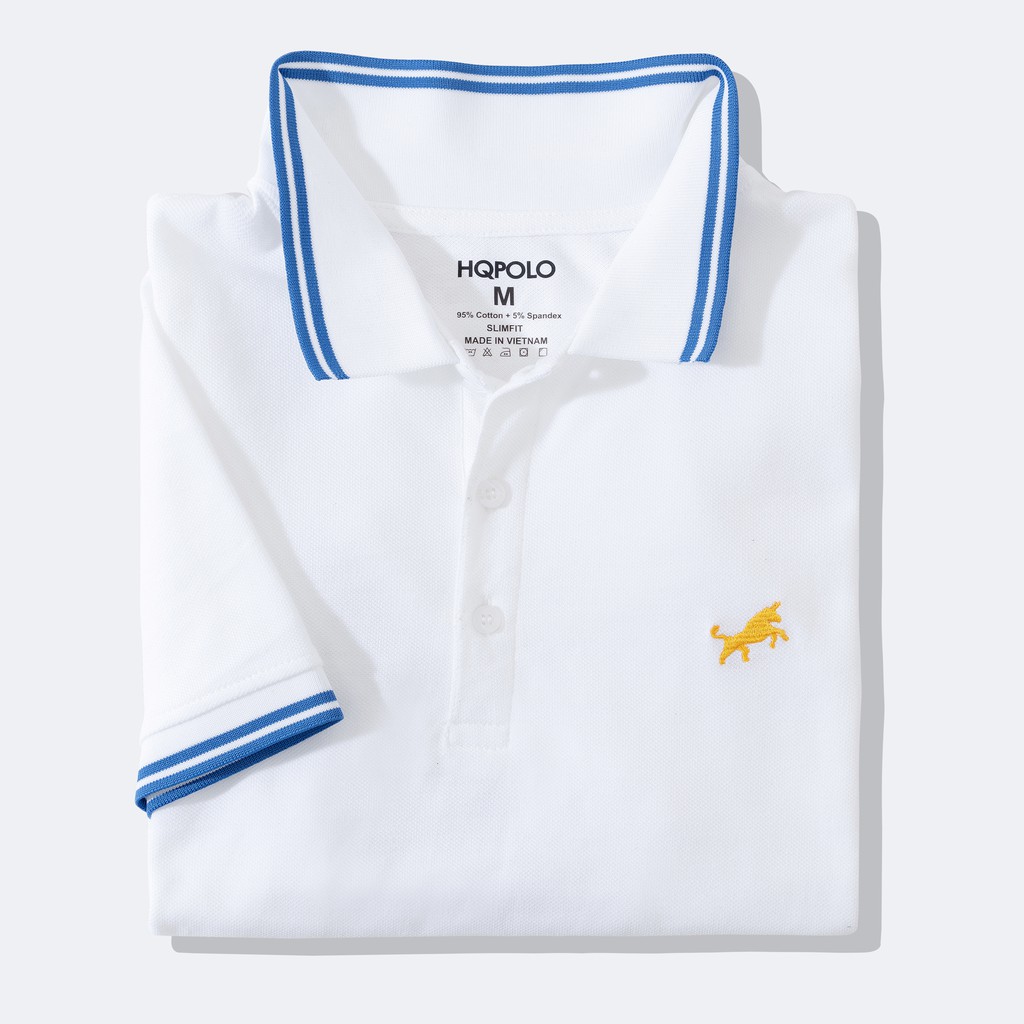 Áo thun polo cổ bẻ phối viền vải cá sấu cotton xuất xịn, chuẩn form, sang trọng, trẻ trung và tinh tế - HQPOLO