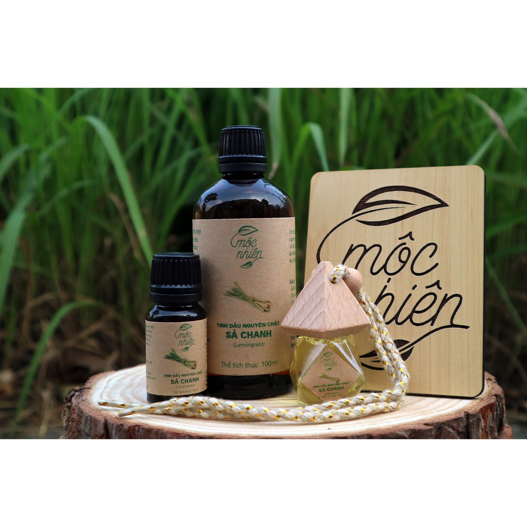 Tinh dầu Mộc Nhiên nguyên chất nhiều mùi 100ml, treo xe, kẹp điều hòa Tinh dầu Sả Chanh, Bạc Hà, tràm, quế