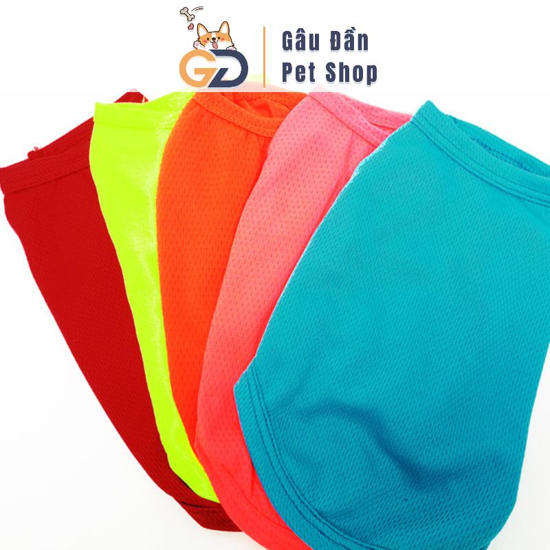 Áo Chó Mèo - Áo Thun Trơn Thoáng Khi Cho Chó Mèo