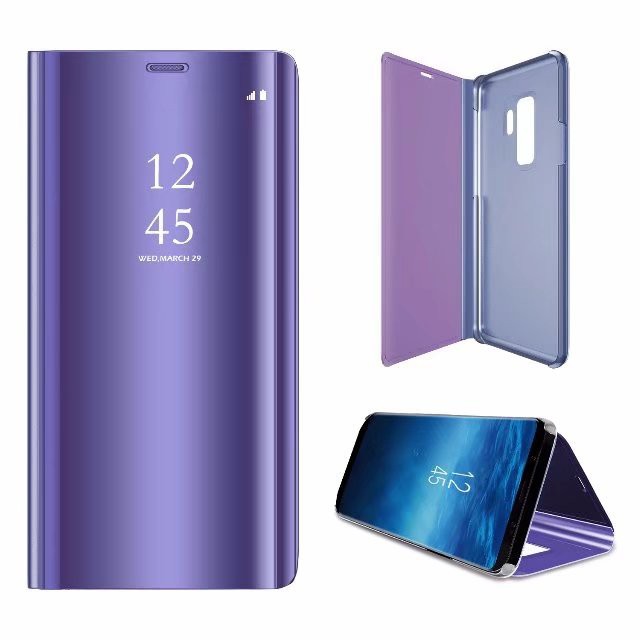 Ốp lưng da nắp gập mặt gương cho Samsung Galaxy S9 Plus | BigBuy360 - bigbuy360.vn