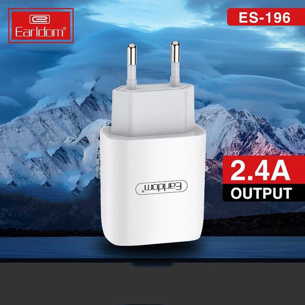 Bộ Củ và Cáp Sạc Earldom 2 Cổng Usb Hỗ Trợ Sạc Nhanh 2.4A Earldom ES-196