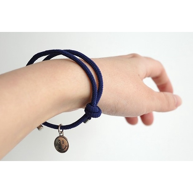 Vòng Đôi Nam Châm Smile Saz Store Hai Lớp Chất Liệu Vải - Lắc Tay Cặp Đôi Phong Cách Hàn Quốc Cao Cấp