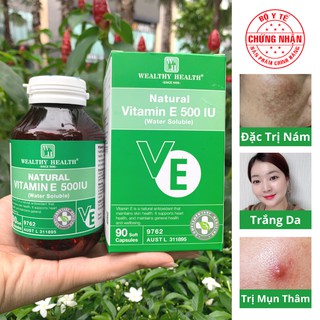 Vitamin e trắng da, vitamin e 500iu - natural vitamin e 500iu wealthy health của úc