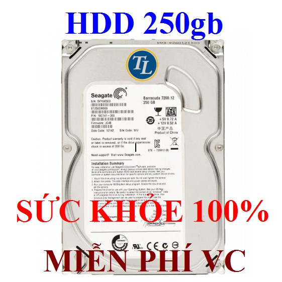 Ổ cứng PC máy để bàn HDD 250GB sức khỏe 100% máy vi tính cũ