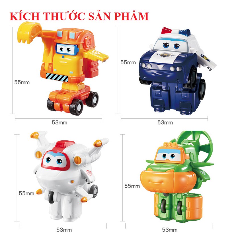 Super wings MẪU MỚI đội bay siêu đẳng đồ chơi trẻ em máy bay mini biến thành rô bốt 1 nhân vật