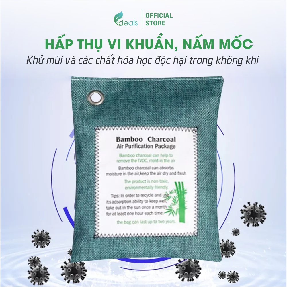 Than Tre Hoạt Tính Hút Mùi, Chống Nấm Mốc, Vi Khuẩn ECODEALS - Hỗ trợ làm mới 2 năm đầu