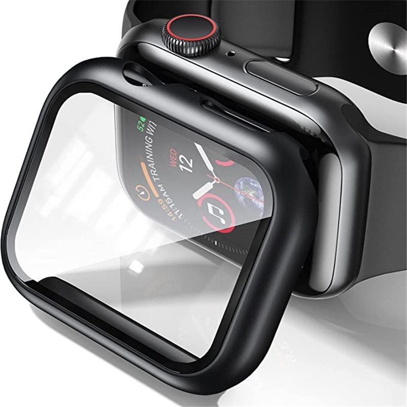 Kính Ốp Bảo Vệ Mặt Đồng Hồ Thông Minh Apple Watch 7 6 5 SE 45mm 44mm 41mm 40mm iwatch Series 4 3 2 1 38mm 42mm