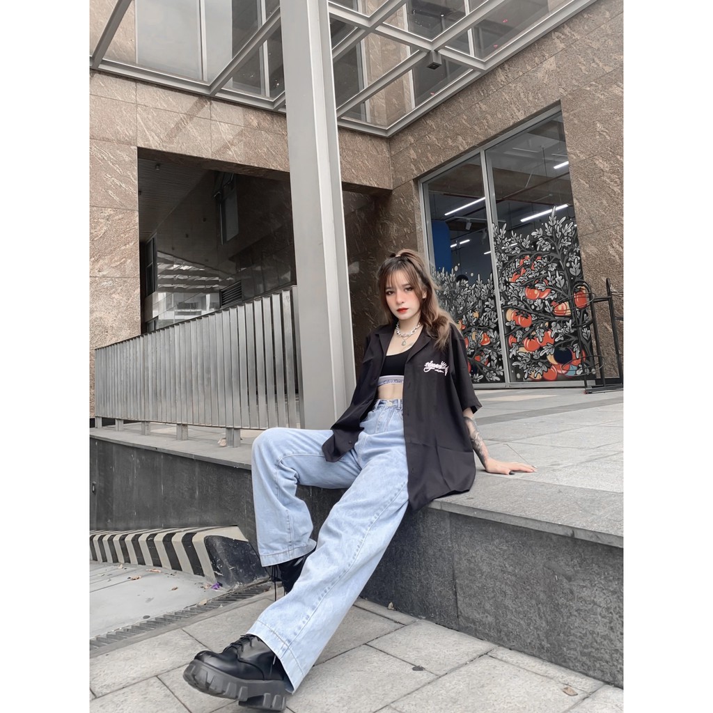 Aó Sơ Mi Form Rộng Graffiti SGES Unisex Nam Nữ | BigBuy360 - bigbuy360.vn