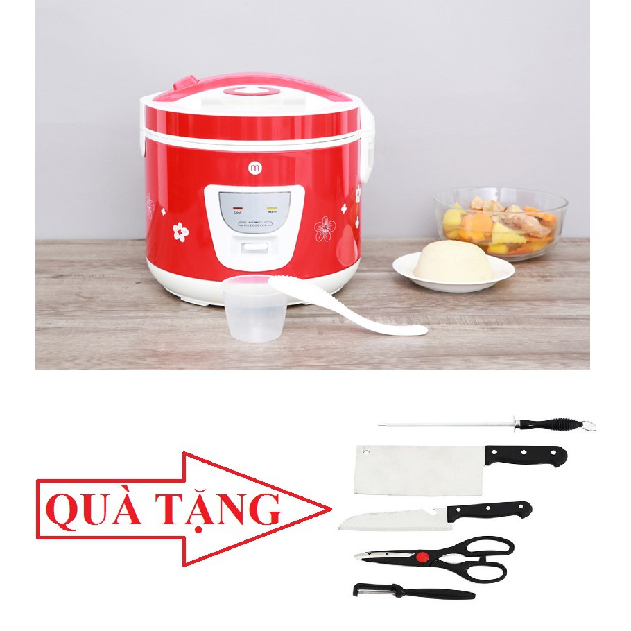 Nồi Cơm Điện Lòng Niêu Mishio Tặng Kèm Bộ Dao 6 Món
