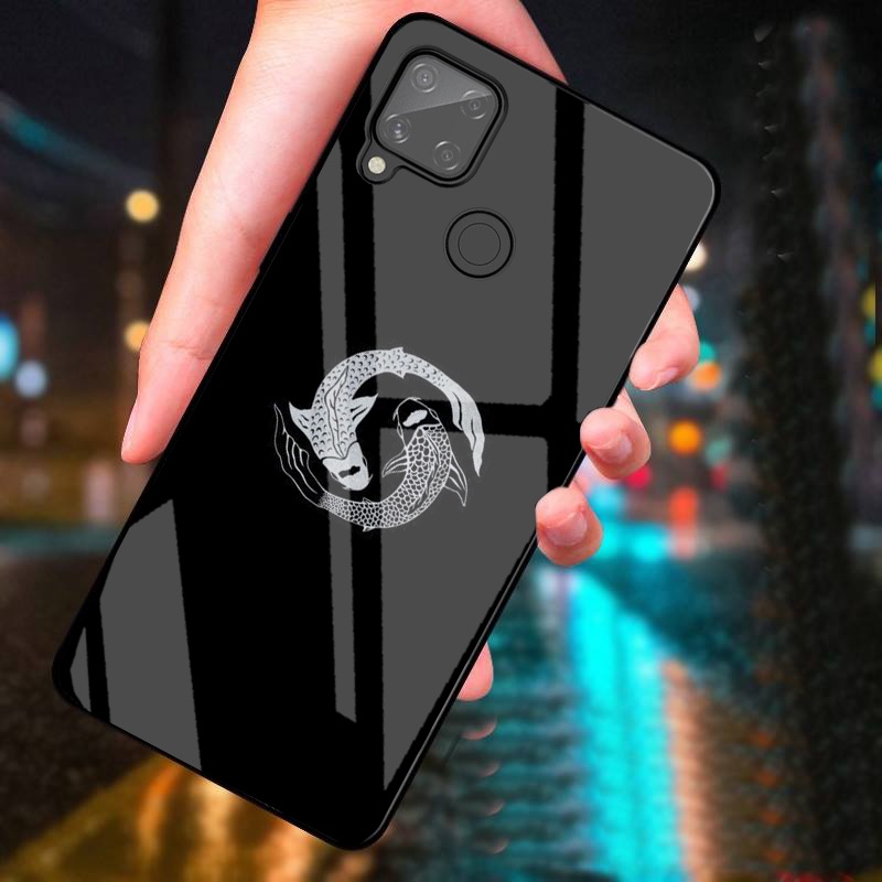 Ốp Lưng REALME C12, C15 ,C25, C25S Mặt Kính Cường Lực Cao Cấp Thiết Kế Riêng