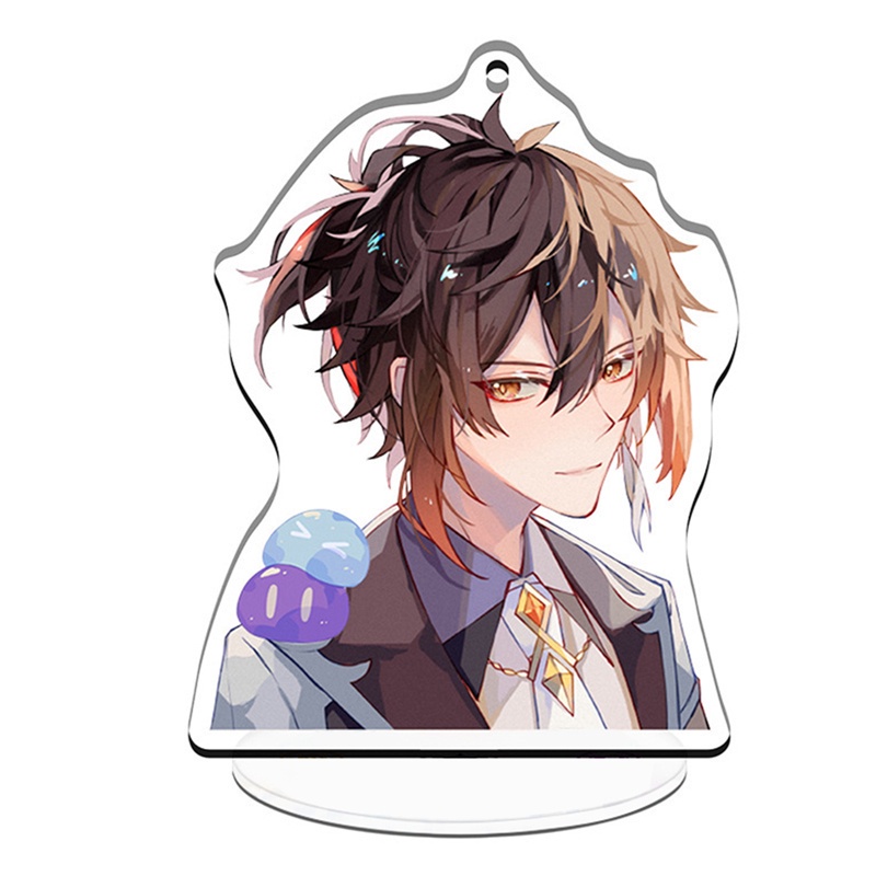 Mô hình nhân vật anime Genshin Impact Venti Klee Raiden Shogun Qiqi kèm giá đỡ chất liệu acrylic