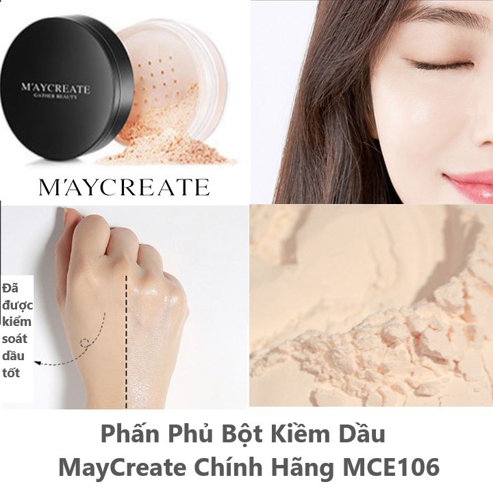 Phấn Phủ Bột Kiềm Dầu MayCreate Chính Hãng MCE106