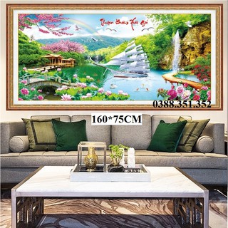 Tranh thêu chữ thập phong cảnh thuận buồm xuôi gió MN0126 160*75CM