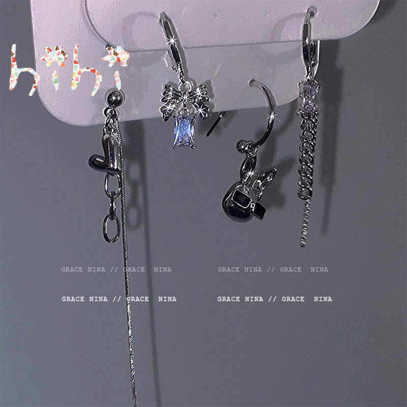Set 4 Khuyên Tai Thời Trang Cá Tính Dành Cho Nữ