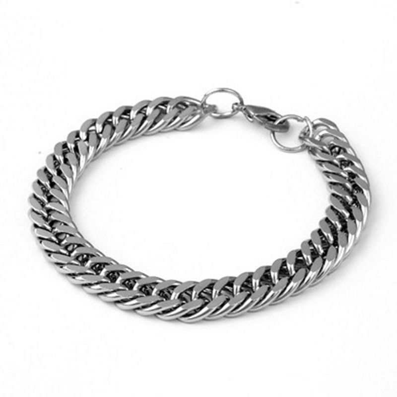 Vòng đeo tay thép titan màu trơn phong cách đơn giản hợp thời trang