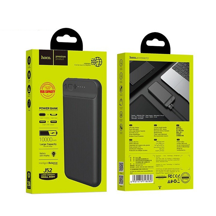 Pin dự phòng 20000mAh Hoco J52A chính hãng