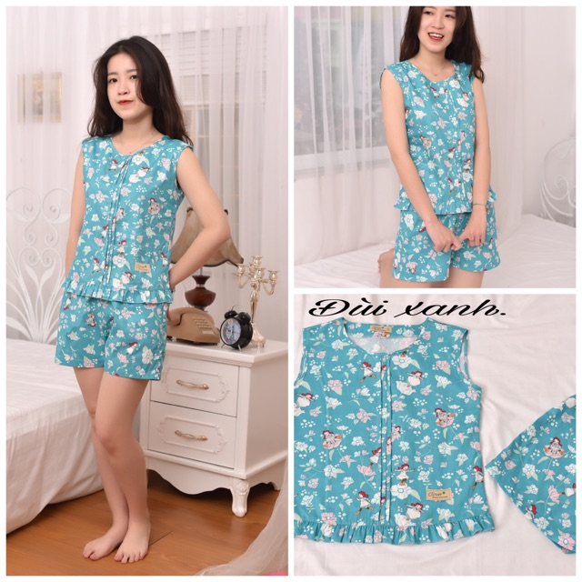 Đồ bộ mặc nhà, quần áo mặc nhà, quần đùi ĐẸP, chất kate hàn, mềm, mịn mát