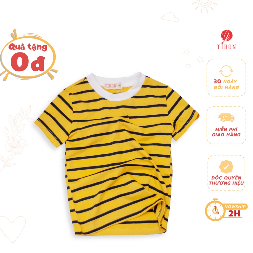 Áo thun cho bé TIHON 100% cotton mềm mại thời trang ACT0650050