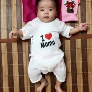 Bộ Bodysuit vải xô nhật đáng yêu cho bé