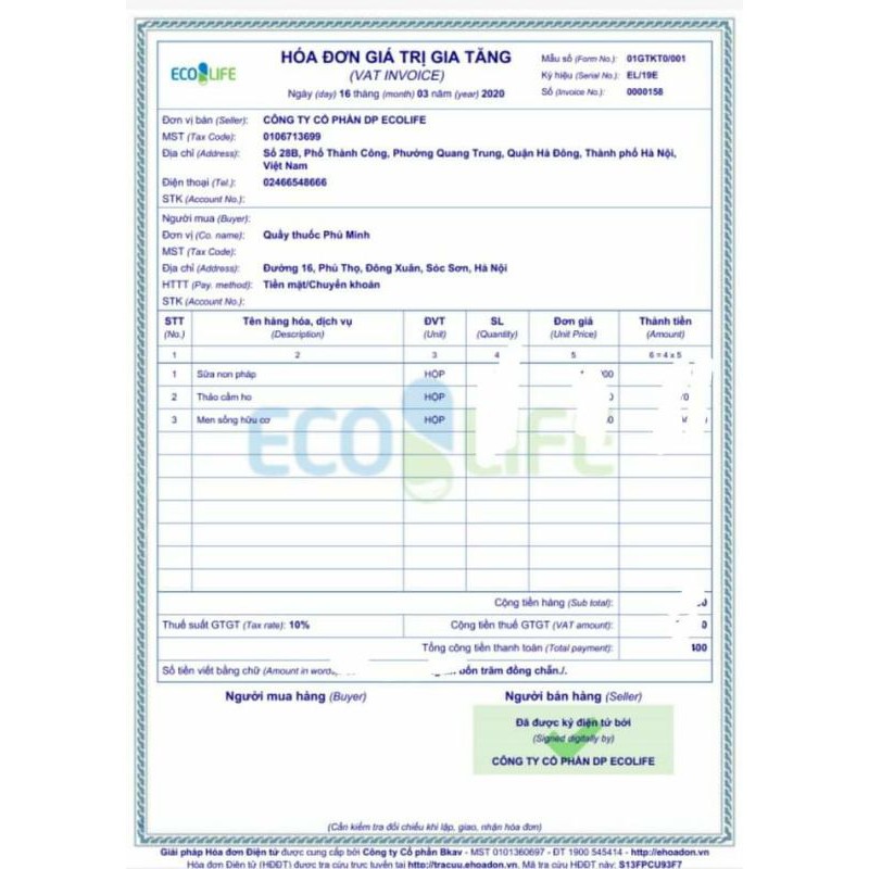 Men sống hữu cơ ecolife