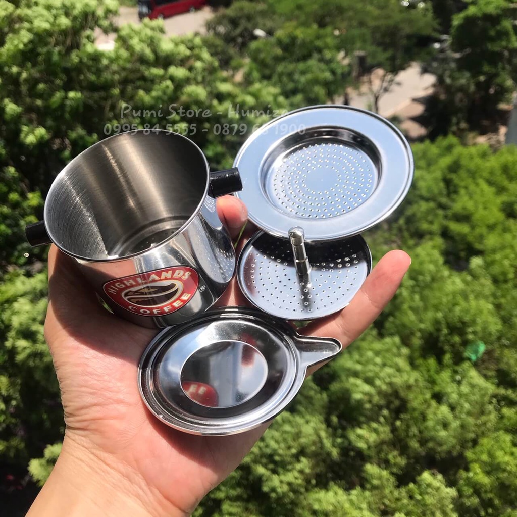 Phin cafe Highlands Coffee inox cao cấp