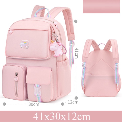 Balo học sinh tặng kèm móc khóa dễ thương