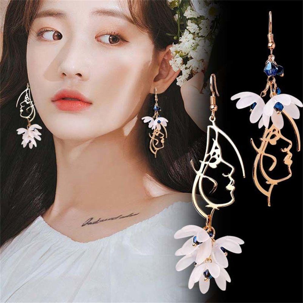 NIUYOU Hoa Tai Dáng Dài Hình Hoa Thời Trang Cho Nữ