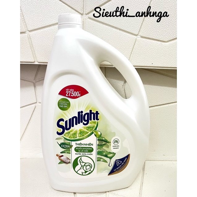 Nước rửa chén Sunlight 3,6kg Can Vàng/Trắng/Xanh/Hồng