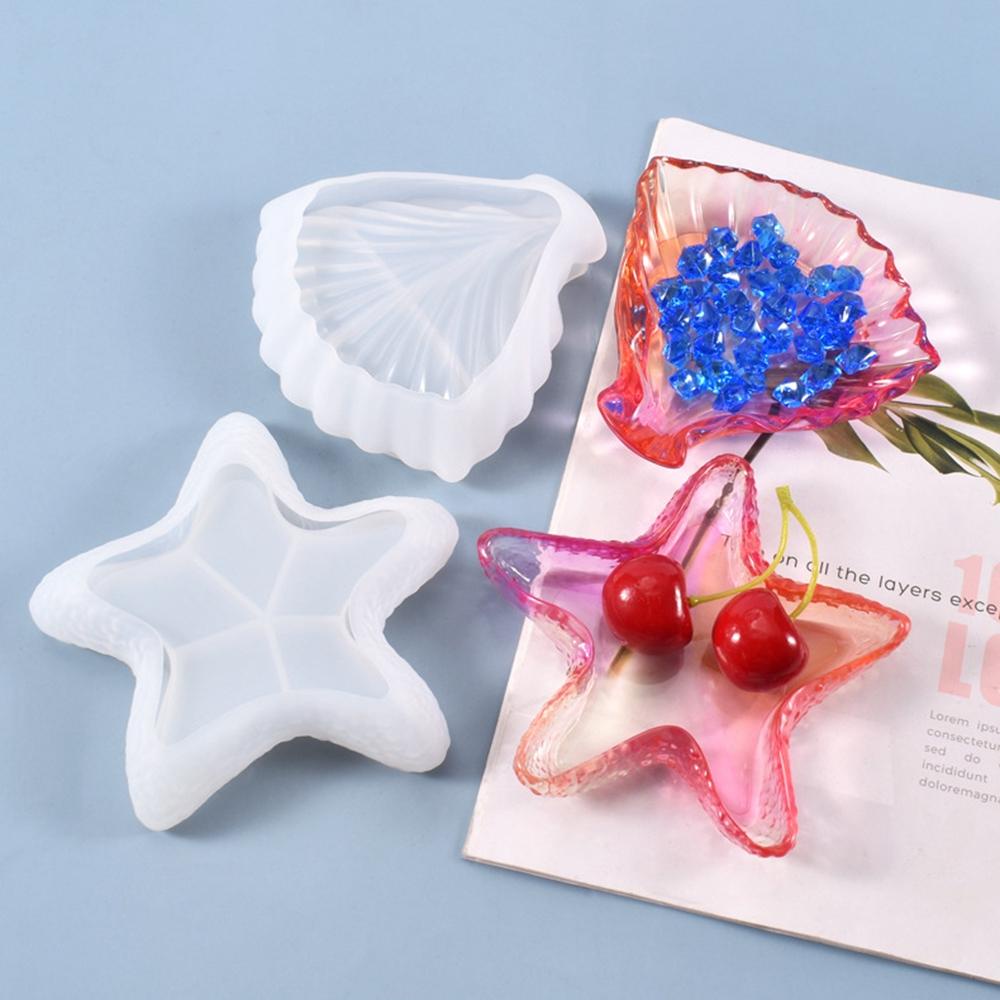 YIYU Khuôn Làm Giá Đỡ Đĩa Trang Sức Bằng Nhựa Epoxy Hình Cánh Hoa Độc Đáo DIY