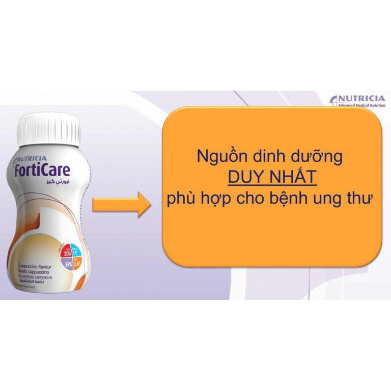 Sữa FORTICARE chuyên dụng cho bệnh nhân ung thư chai 125ml