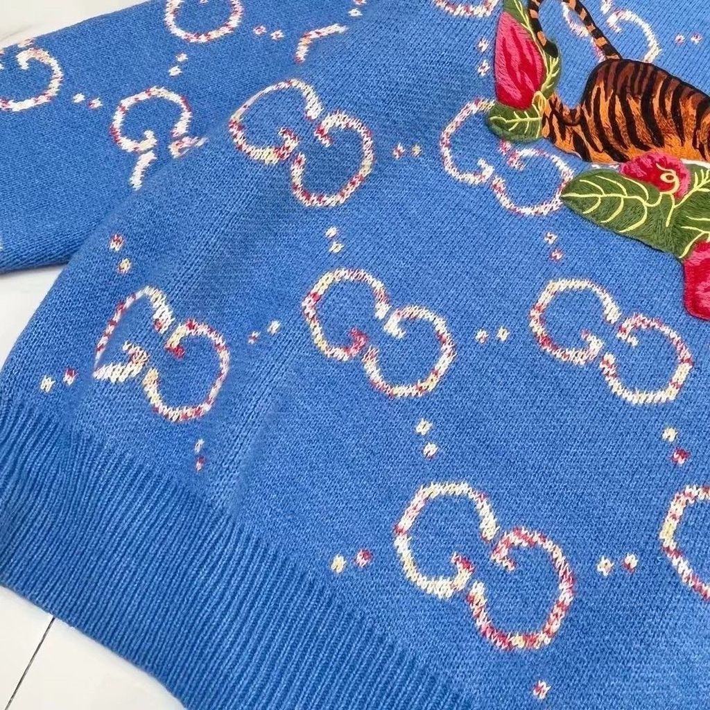 Hàng Có Sẵn!Gucci!Áo Khoác Cardigan Dệt Kim Cổ Chữ V Thiết Kế Mới Thời Trang Dành Cho Cặp Đô