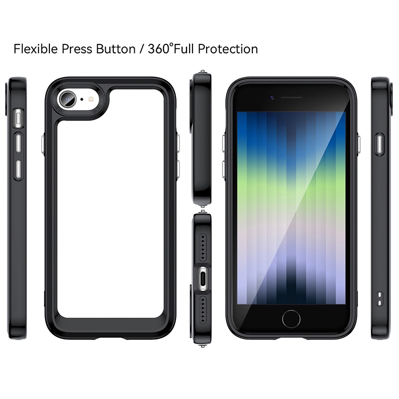 Ốp Điện Thoại TPU Silicon Trong Suốt Chống Sốc Cho Iphone 8 7 SE 2022 2020