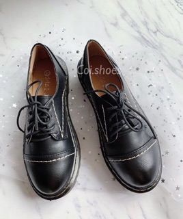 GIÀY OXFORD DA CAO CẤP CHỈ TRẮNG