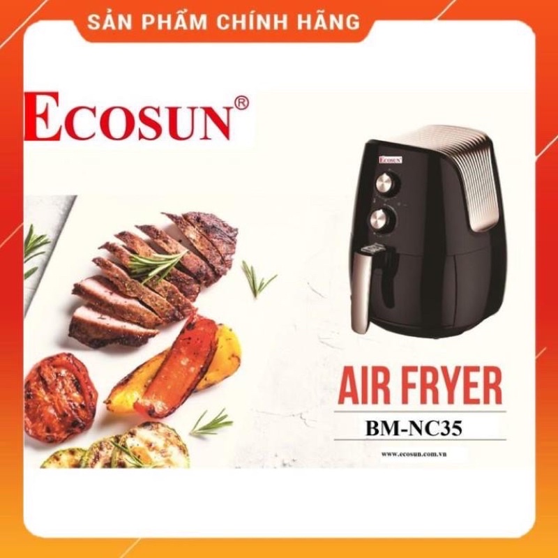 [Mã ELHADEV giảm 4% đơn 300K] [Free Ship] Nồi chiên không dầu Ecosun cao cấp 5,5L , Hàng chính hãng - bảo hành 12 tháng