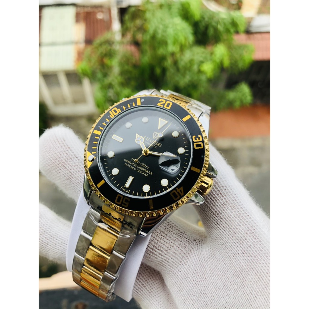 Đồng hồ nam chính hãng tevise t801 cơ lộ máy cao cấp dây đúc inox nguyên khối